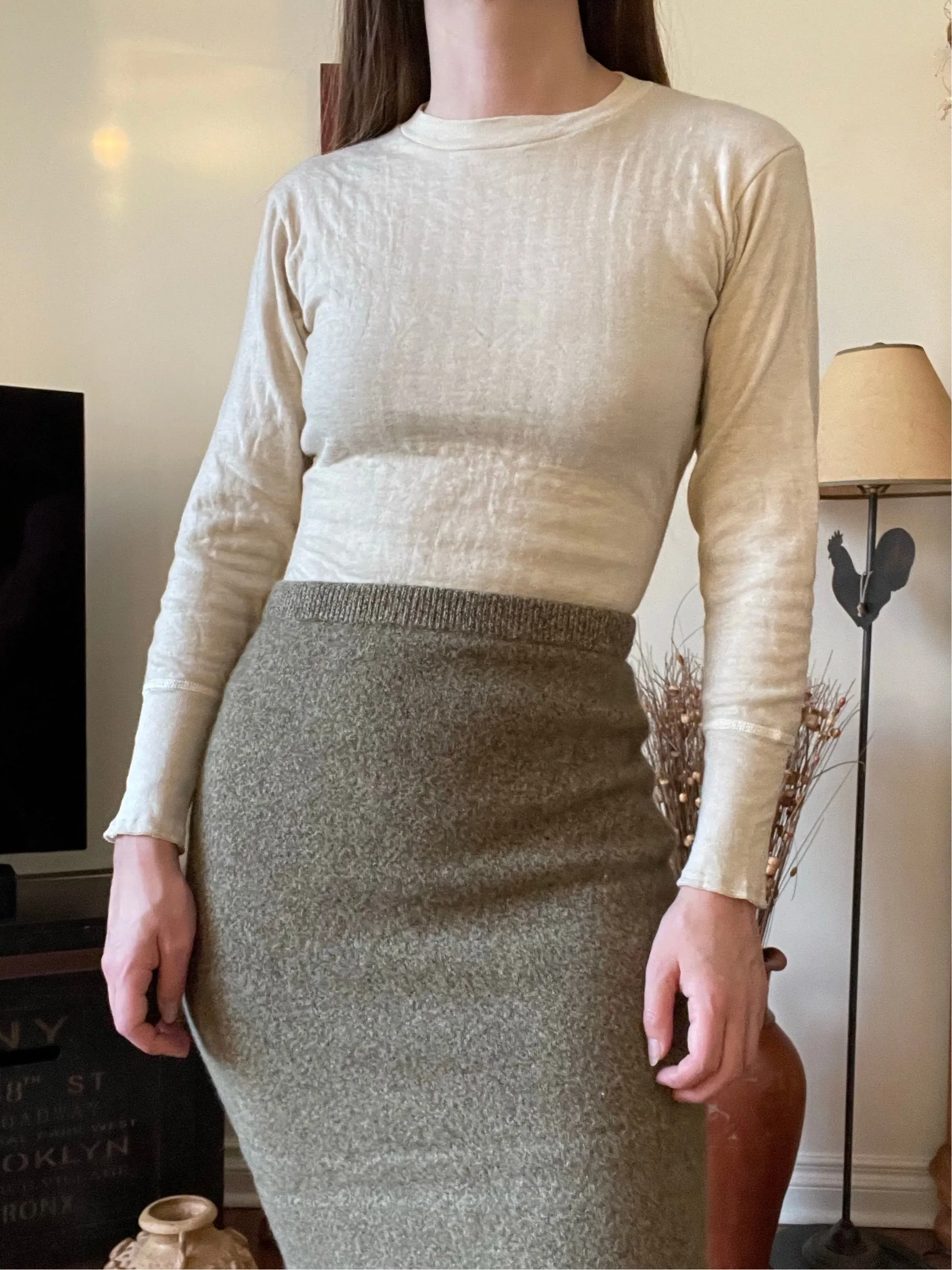 1970s Duofold Cashmere & Cotton Thermal Undershirt - S/M
