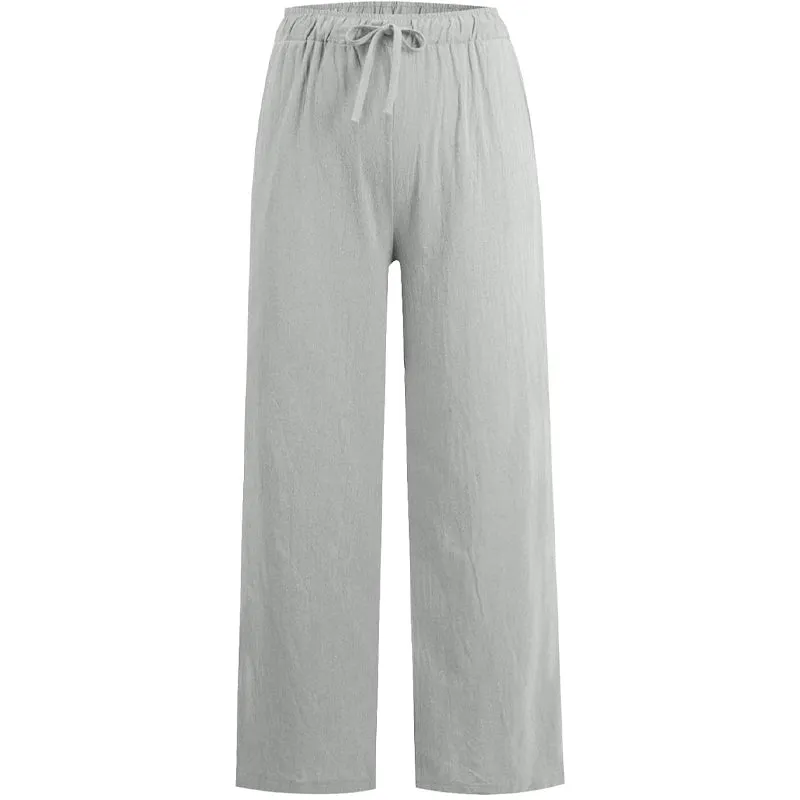 🔥2025 NEW SALES - 48% OFF🔥Women's Summer Cotton Linen Wide Leg Pants