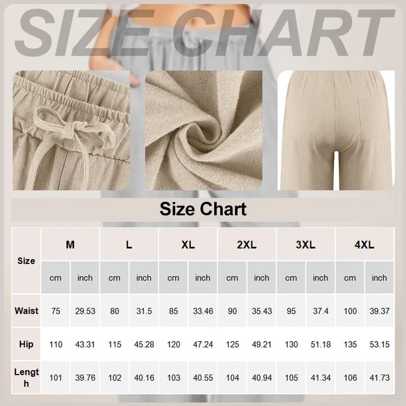 🔥2025 NEW SALES - 48% OFF🔥Women's Summer Cotton Linen Wide Leg Pants