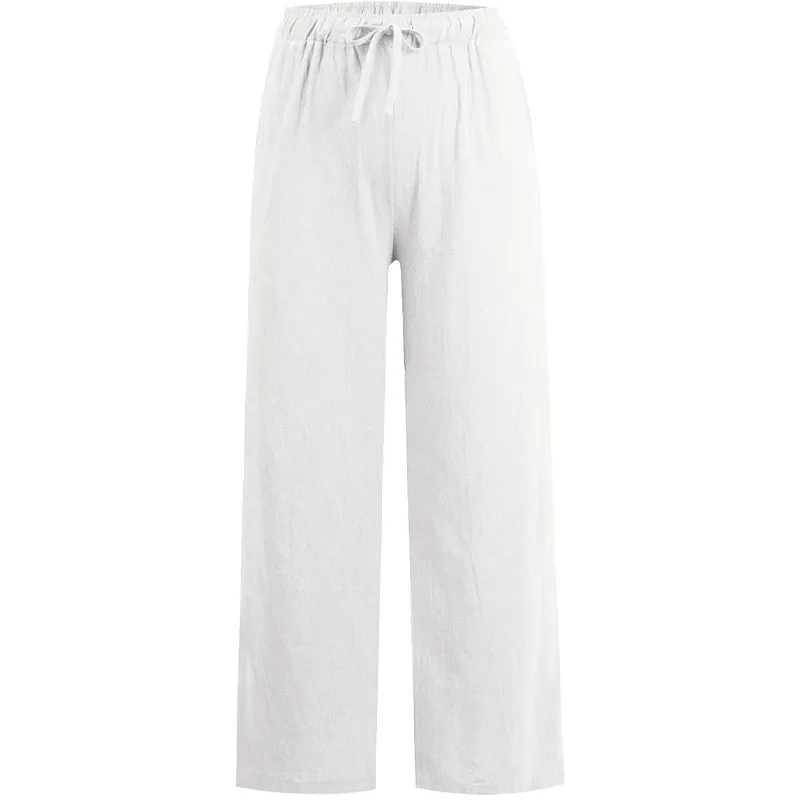 🔥2025 NEW SALES - 48% OFF🔥Women's Summer Cotton Linen Wide Leg Pants