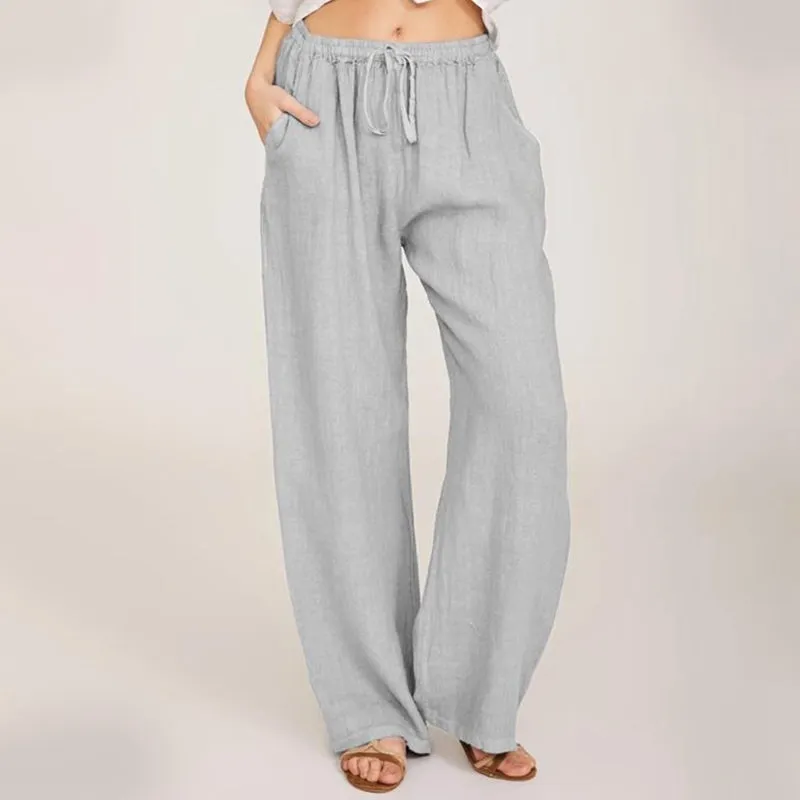 🔥2025 NEW SALES - 48% OFF🔥Women's Summer Cotton Linen Wide Leg Pants