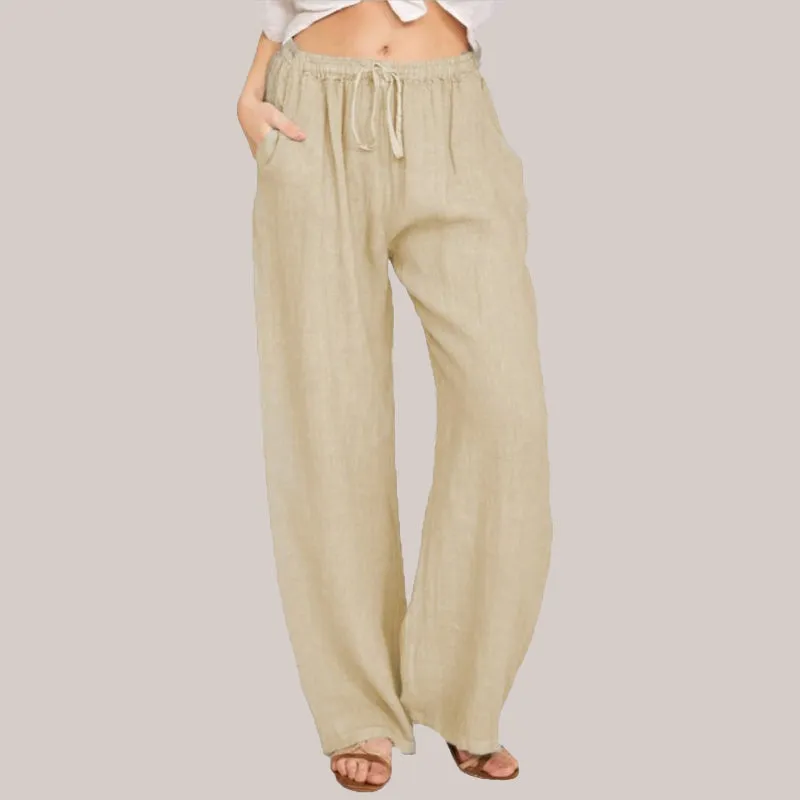 🔥2025 NEW SALES - 48% OFF🔥Women's Summer Cotton Linen Wide Leg Pants