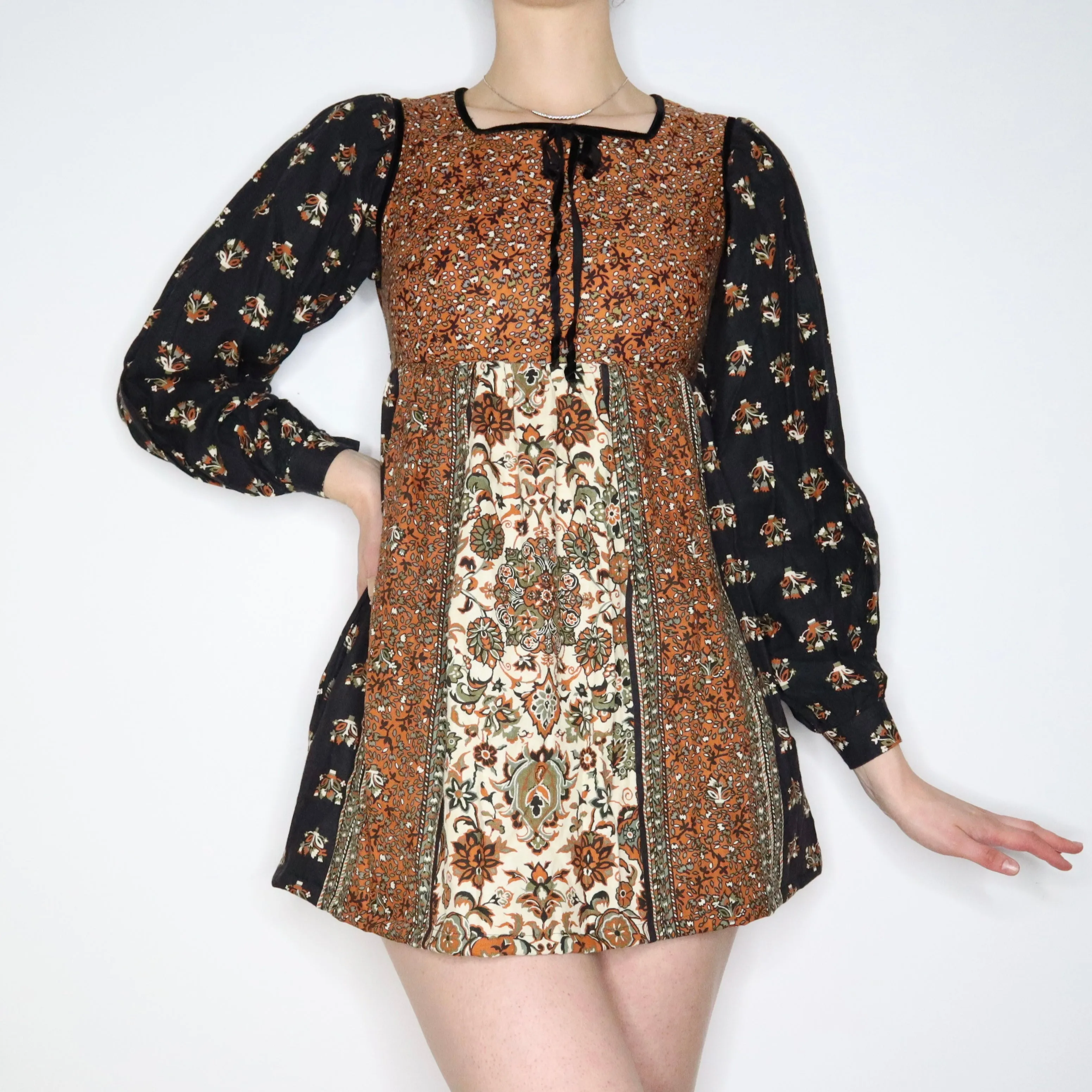 70s Babydoll Dress (XS) 