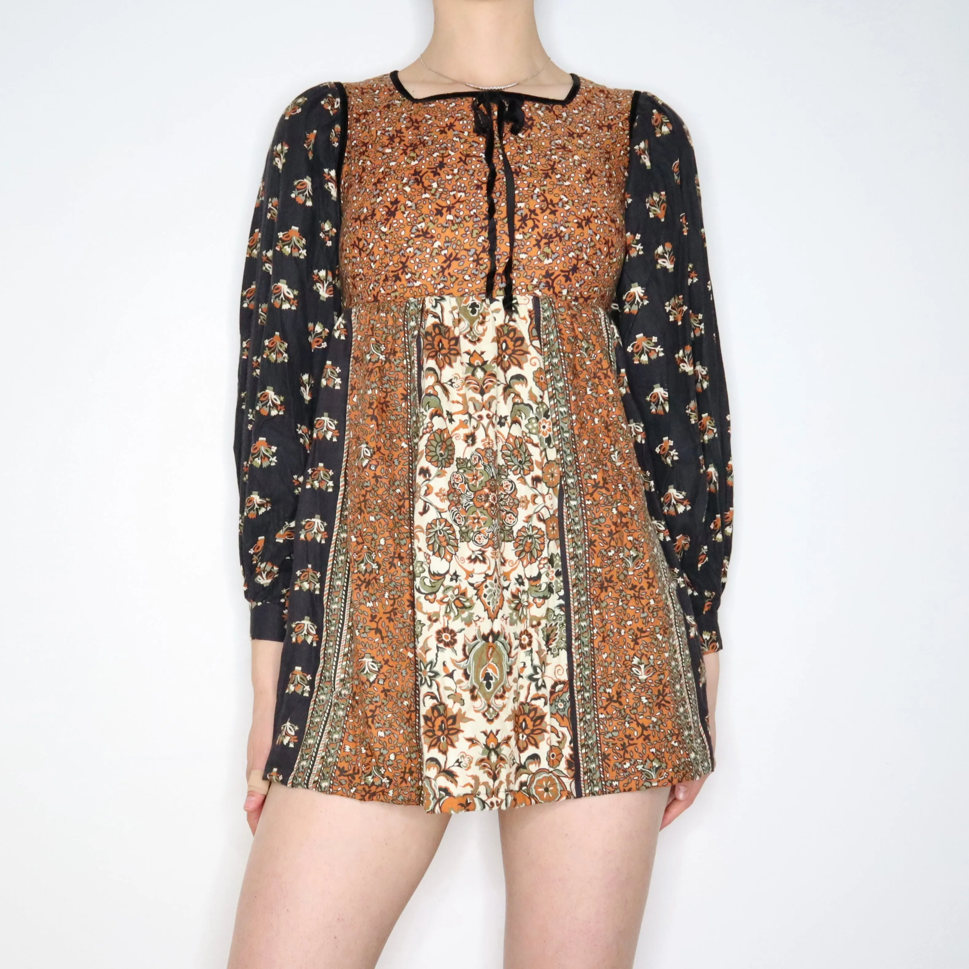 70s Babydoll Dress (XS) 