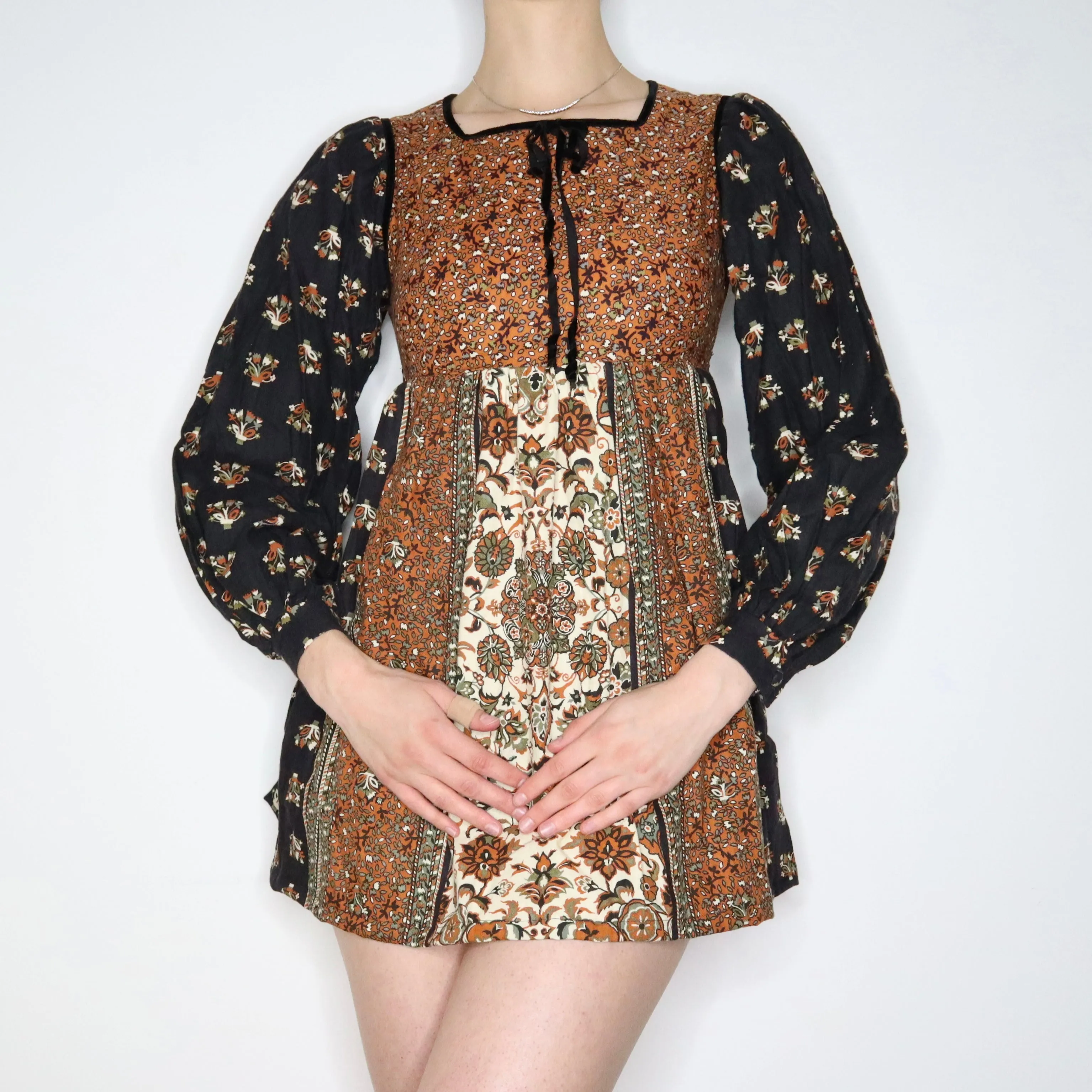 70s Babydoll Dress (XS) 