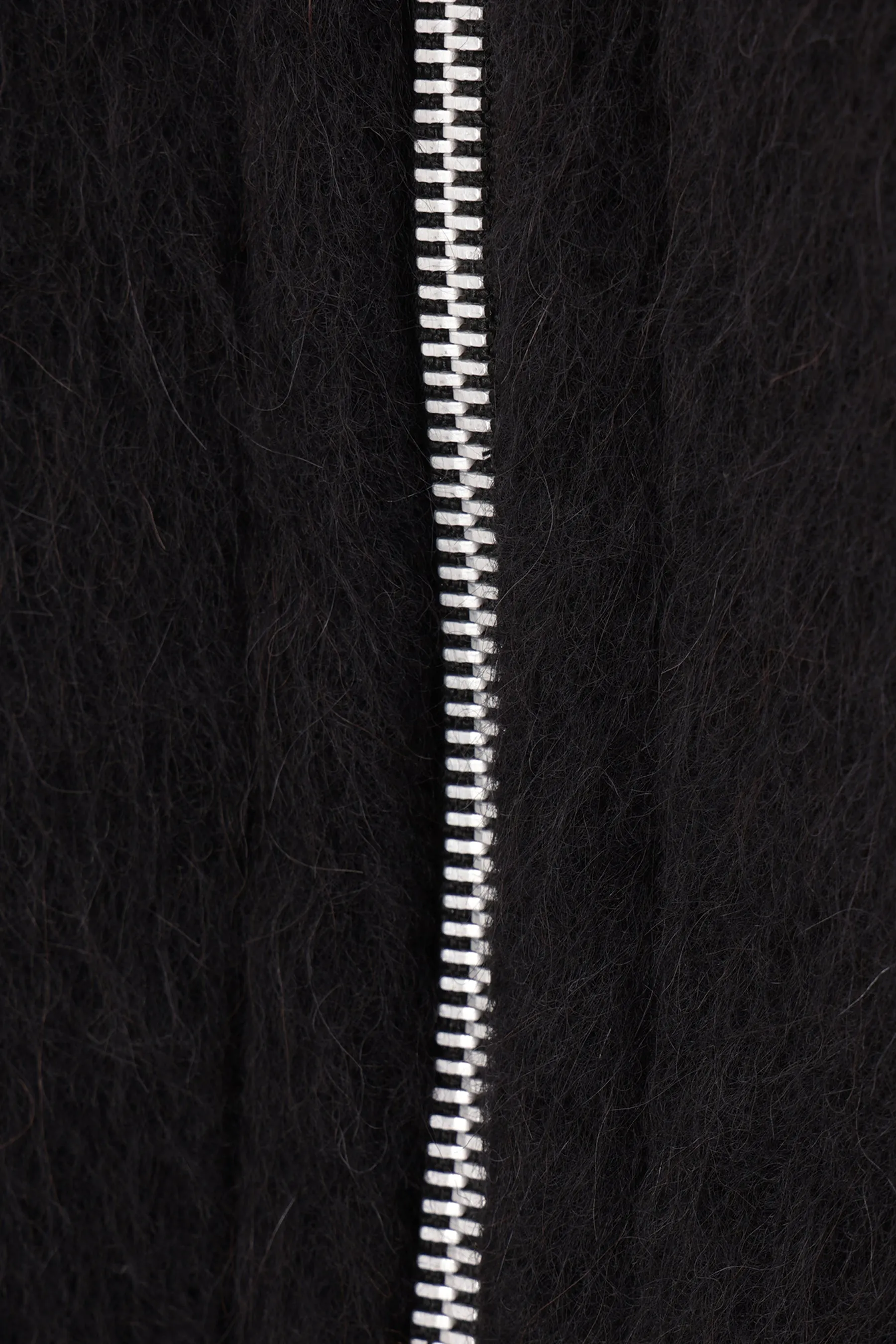 alpaca wool blend full-zip hooded cardigan