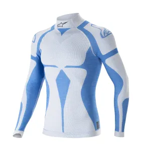 ALPINESTARS 4755020_27_XL/2XL ZX EVO v2 LS TOP underwear, FIA 8856-2018, white/blue, Size XL/2XL