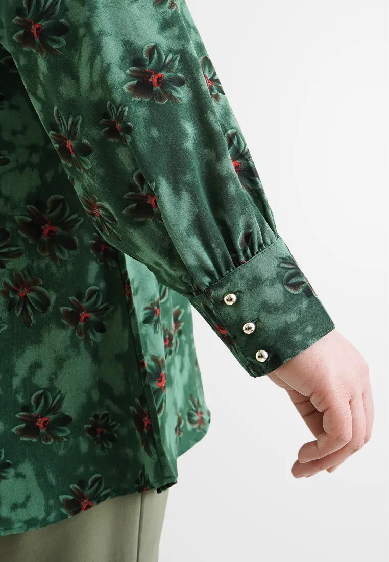 Anna Long Sleeves Printed Blouse