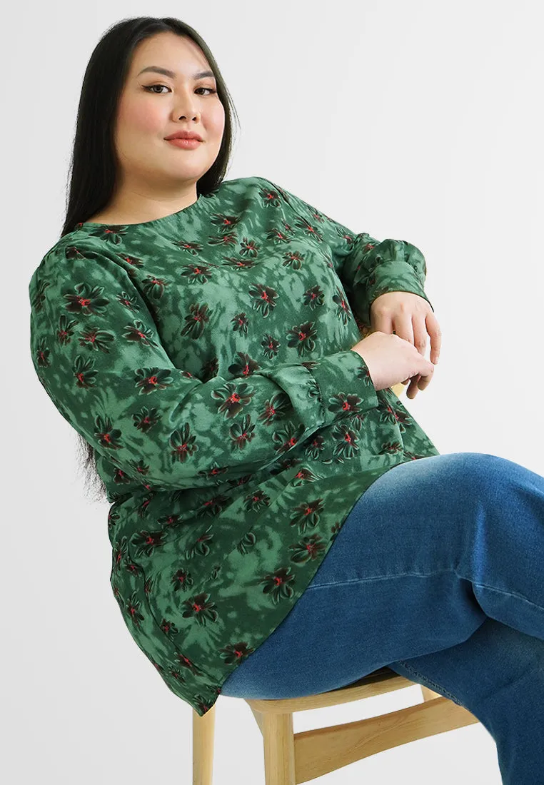 Anna Long Sleeves Printed Blouse
