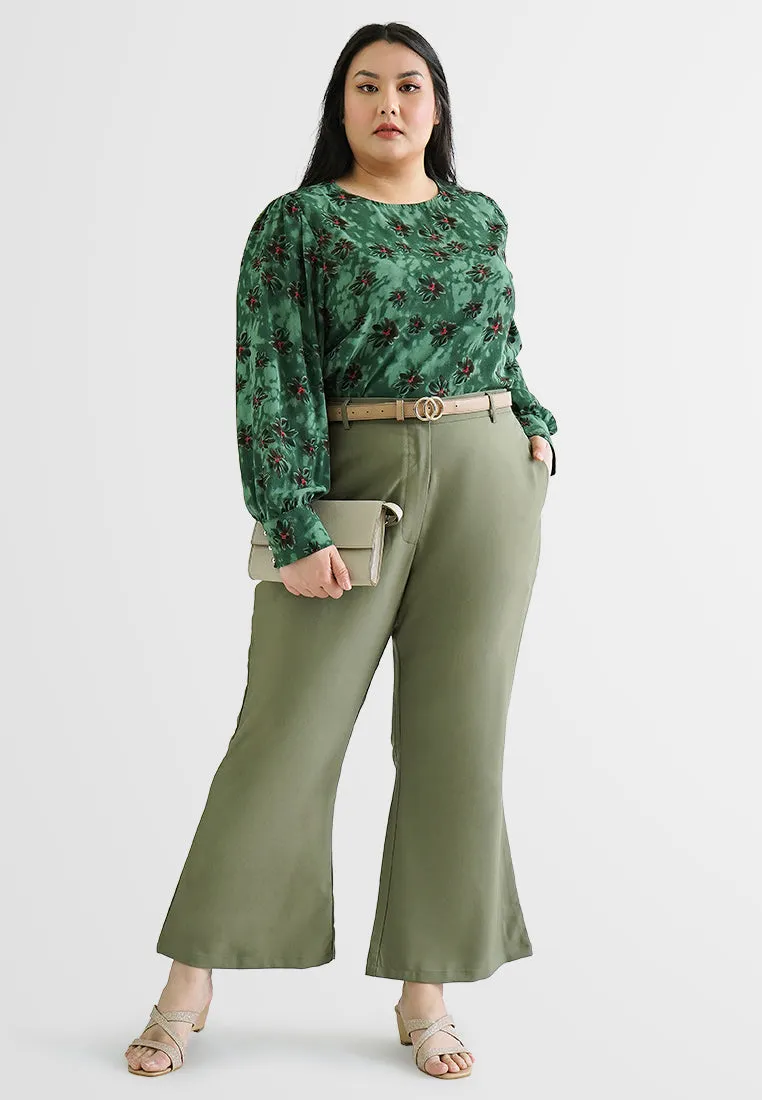 Anna Long Sleeves Printed Blouse