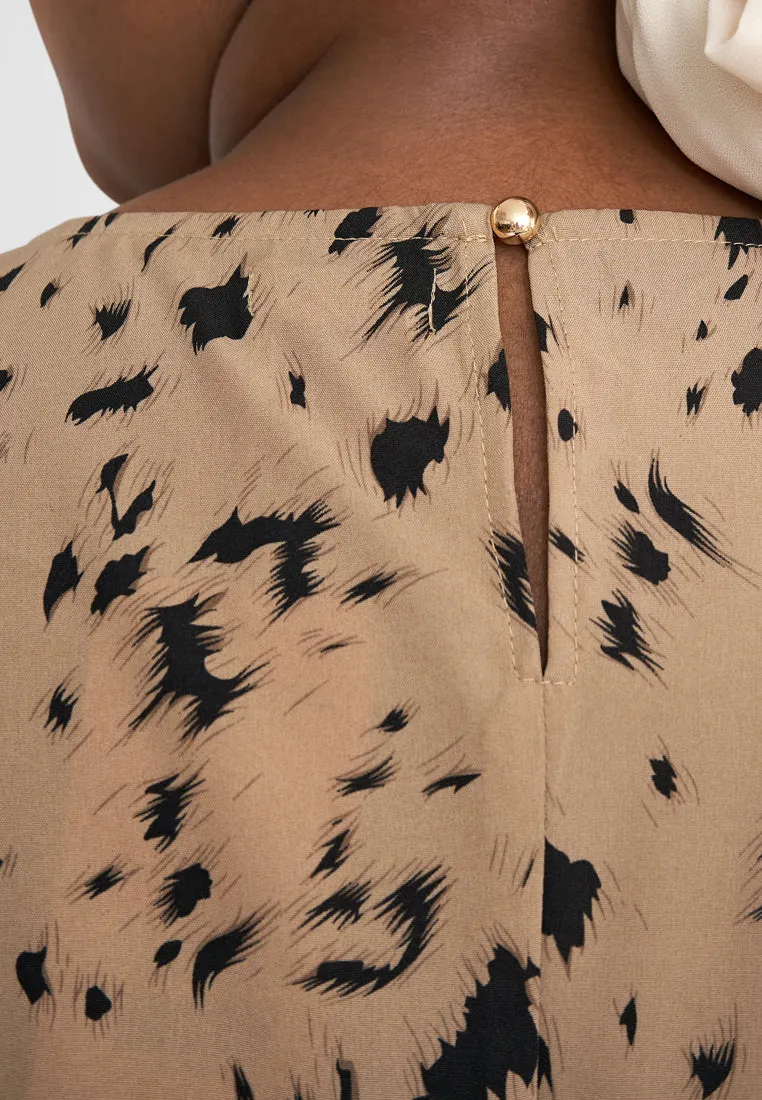 Anna Long Sleeves Printed Blouse
