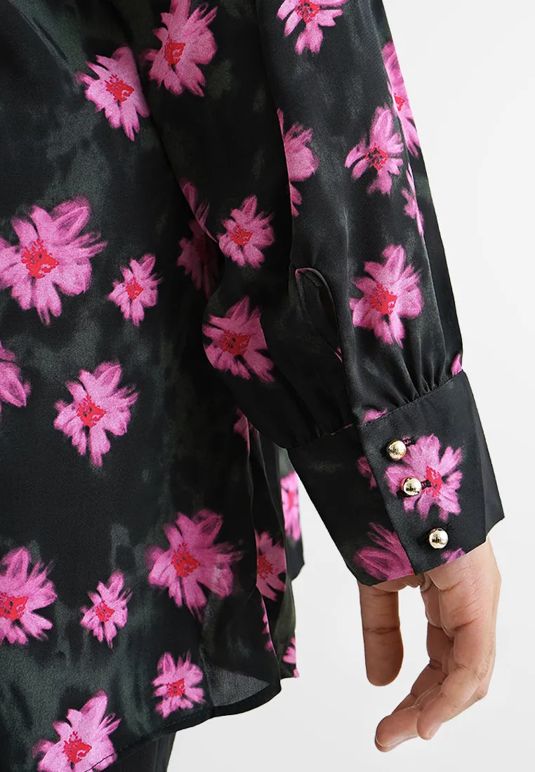 Anna Long Sleeves Printed Blouse