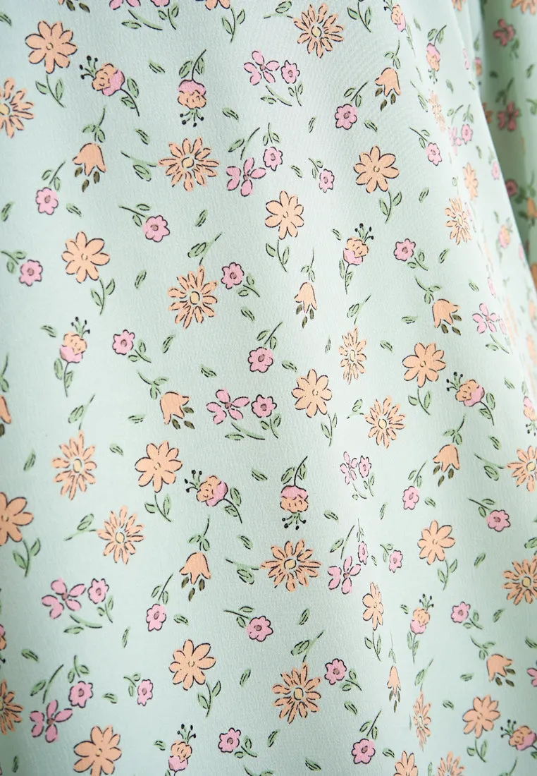 Anna Long Sleeves Printed Blouse