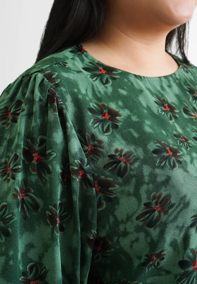 Anna Long Sleeves Printed Blouse