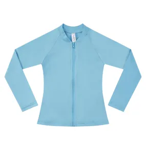 Aqua Blu Junior Long Sleeve Rash Vest AG24055SS - Stepping Stones Blue