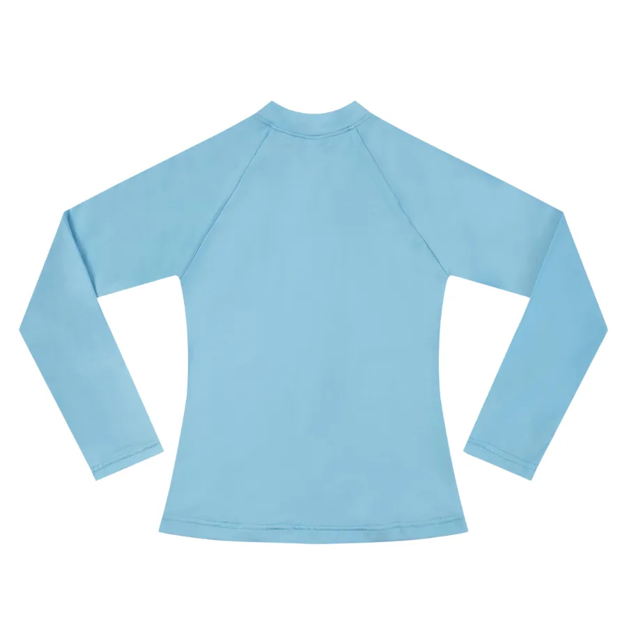 Aqua Blu Junior Long Sleeve Rash Vest AG24055SS - Stepping Stones Blue