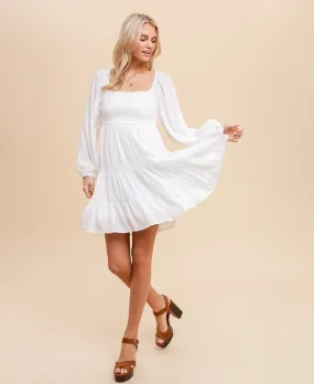 Avery Bubble Sleeve Babydoll Dress