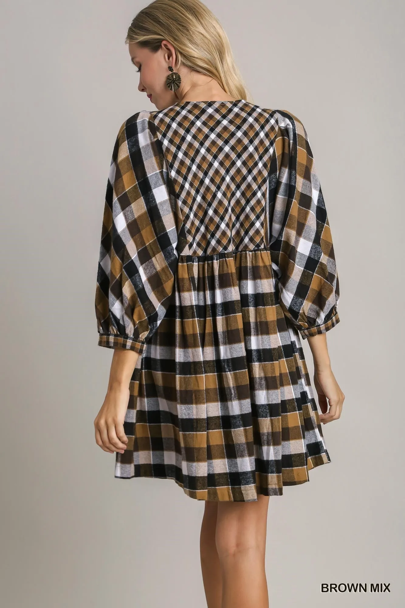 Babydoll Plaid Dress