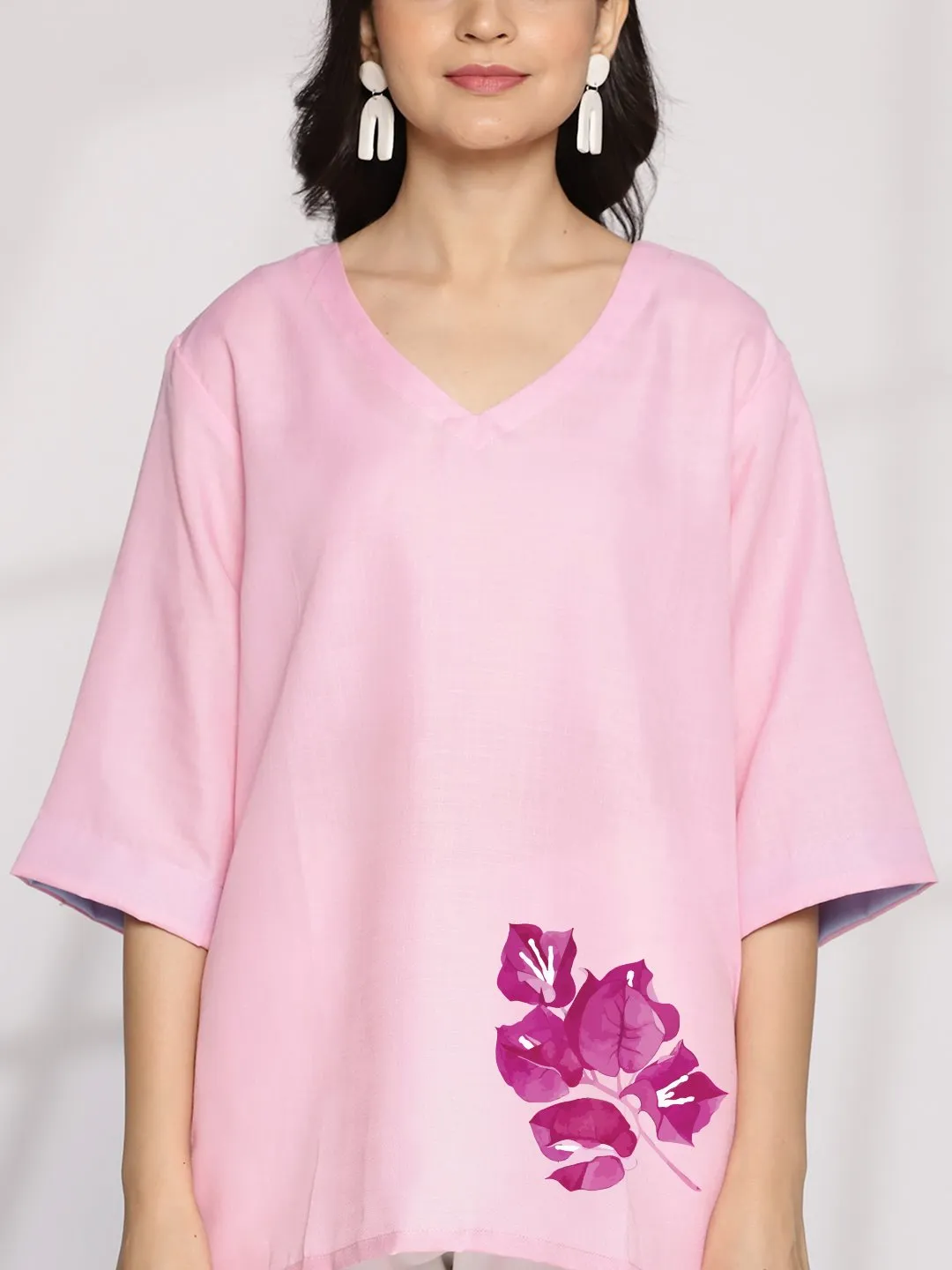 BabyPink CottonSlub OversizedTop - PinkPixie