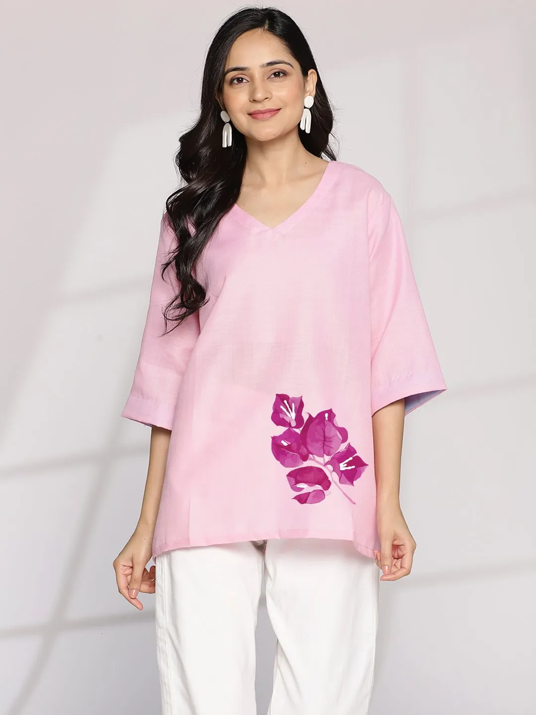BabyPink CottonSlub OversizedTop - PinkPixie