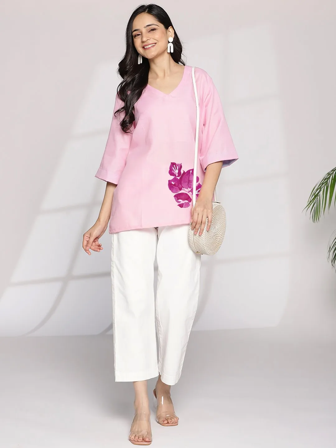 BabyPink CottonSlub OversizedTop - PinkPixie