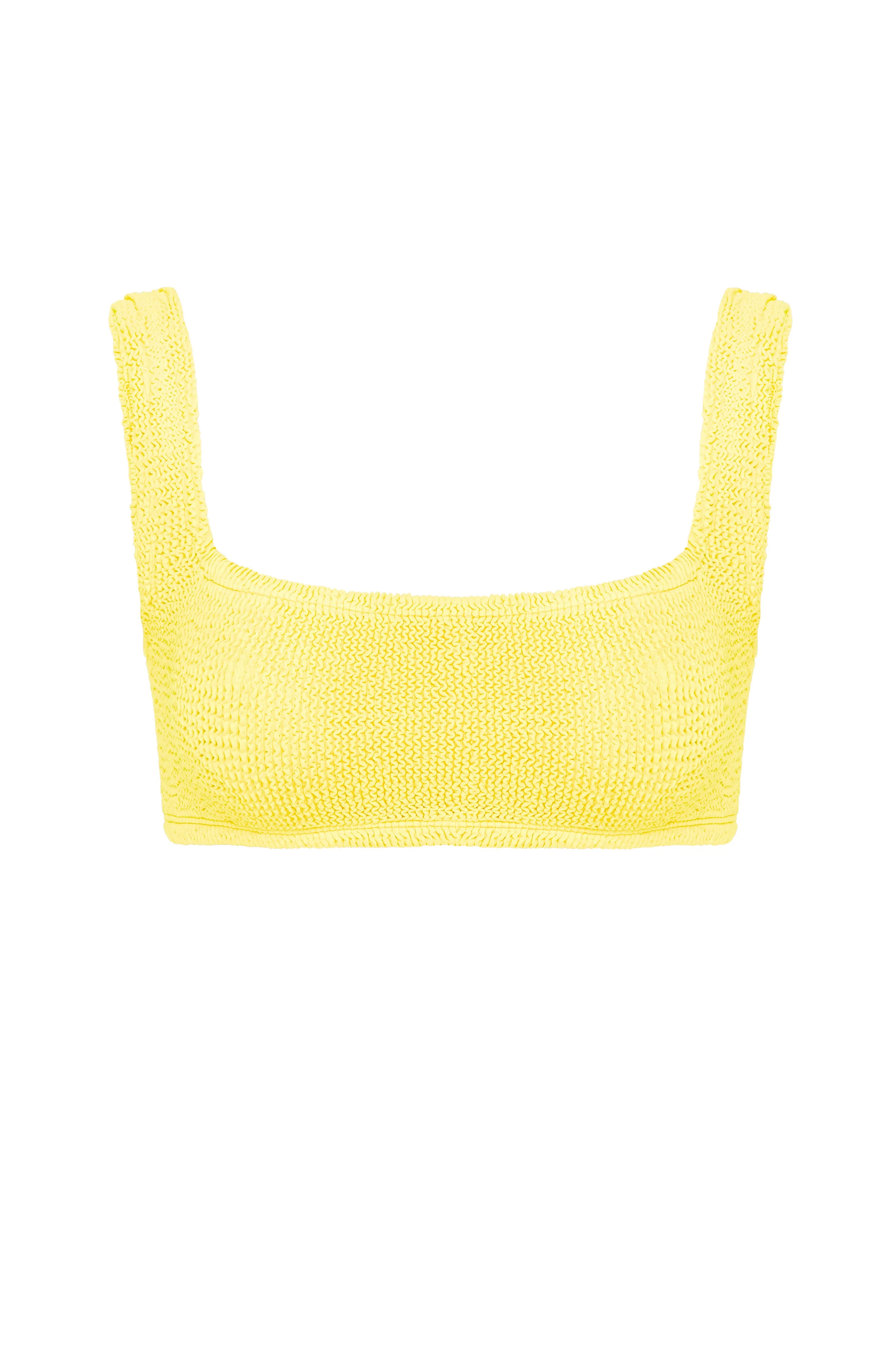 BALBOA BIKINI TOP - PASTEL YELLOW