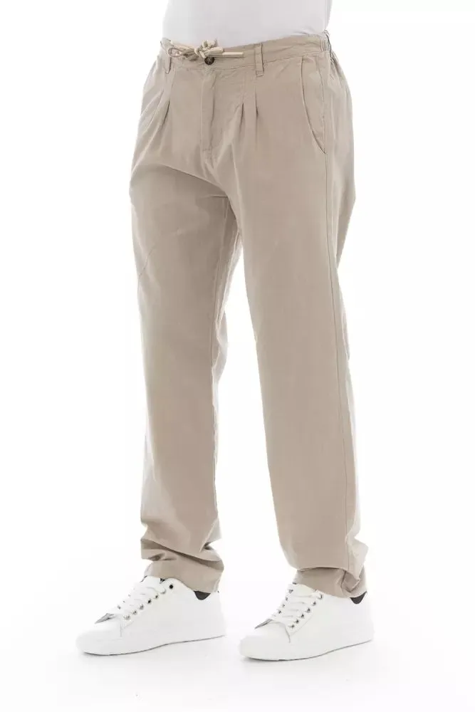 Baldinini Trend Chic Beige Chino Trousers for Herre
