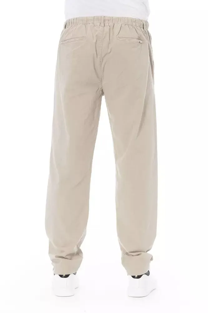 Baldinini Trend Chic Beige Chino Trousers for Herre