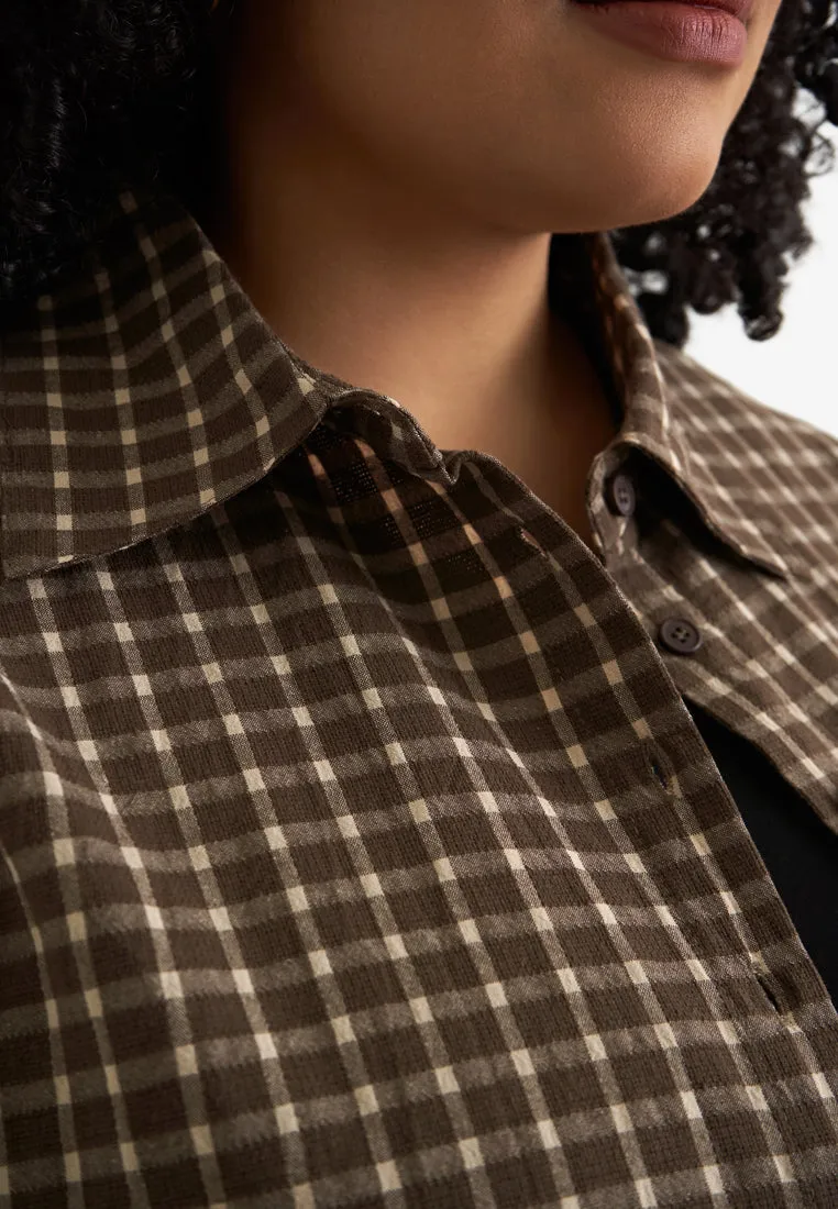 Binx Varsity Long Checkered Shirt