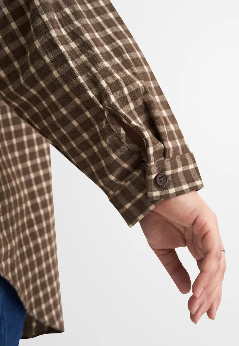 Binx Varsity Long Checkered Shirt