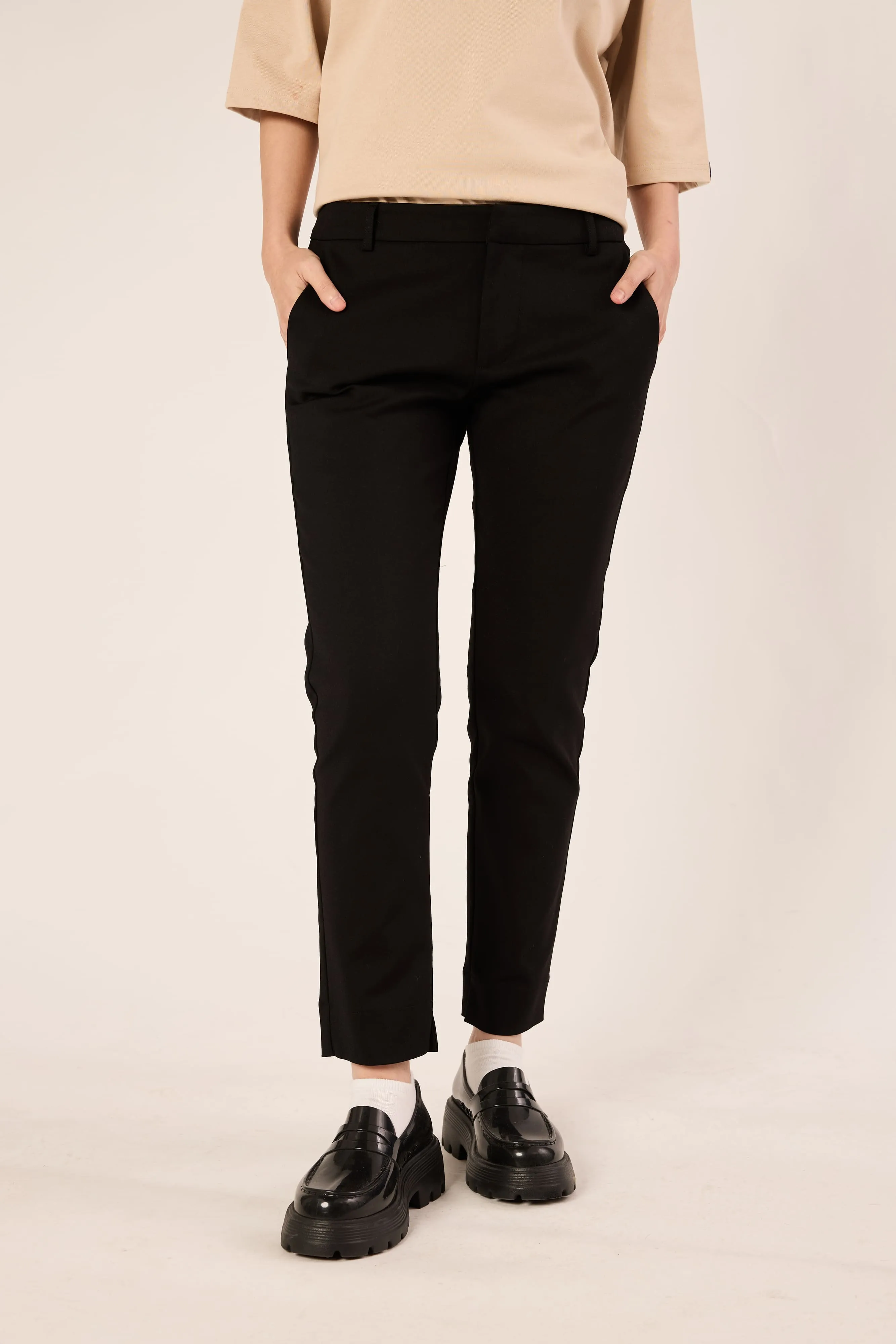 Black Chino Trousers - Women's