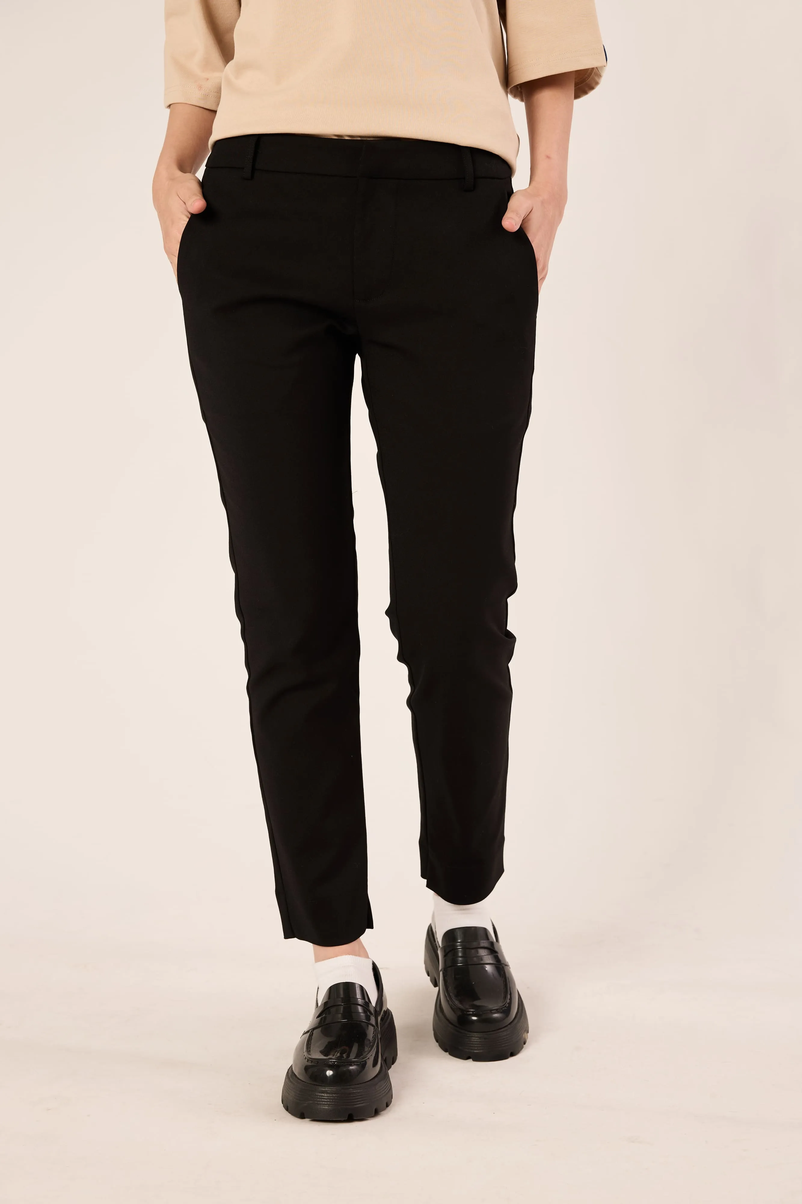 Black Chino Trousers - Women's