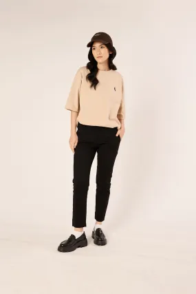 Black Chino Trousers - Women's