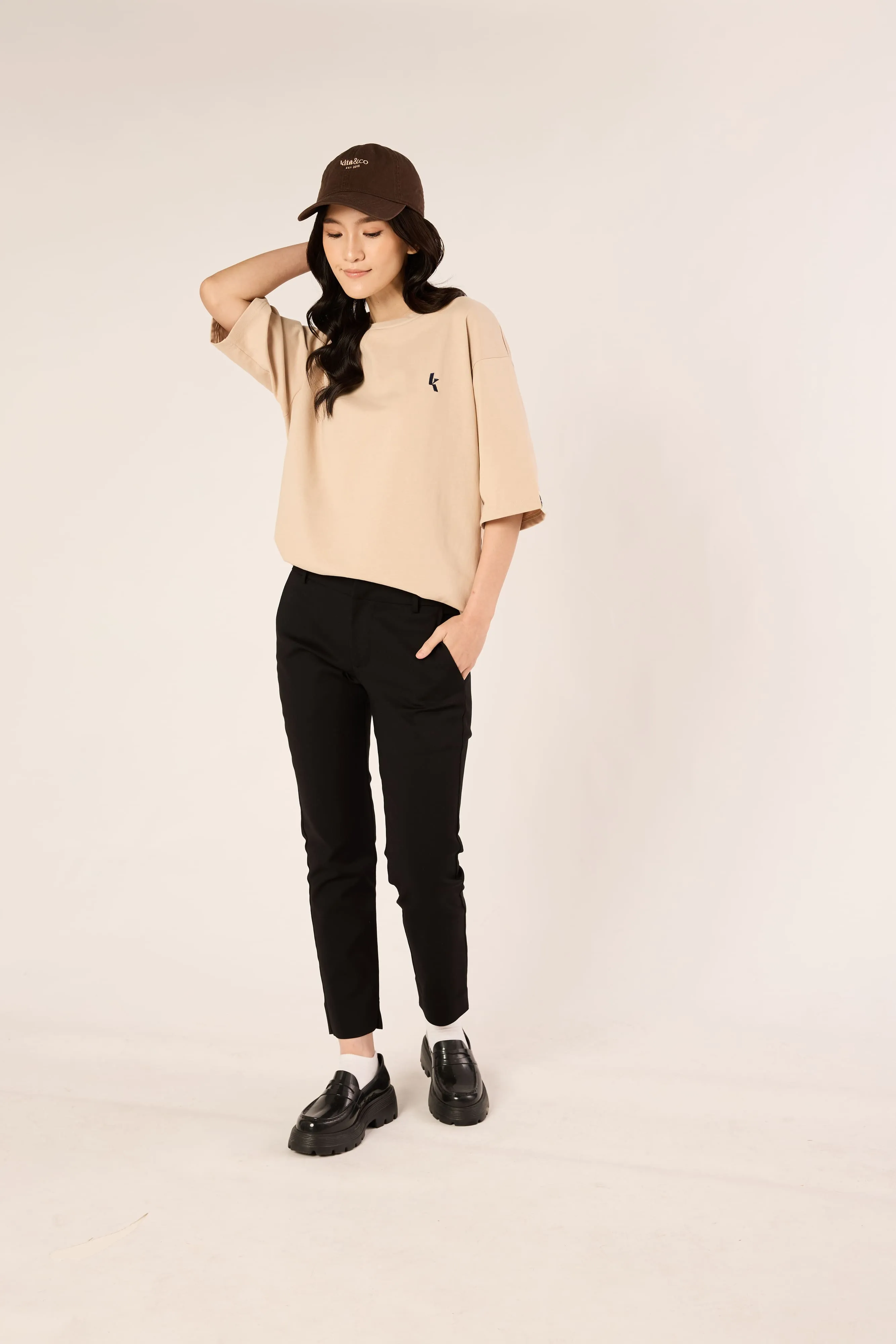 Black Chino Trousers - Women's