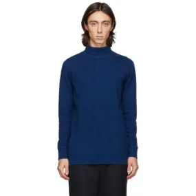 Blue Blue Japan Blue Hand-Dyed Rib Knit Turtleneck