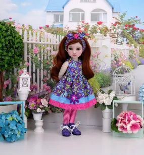 Bluebird Whimsy - dress with boots for Ruby Red Fashion Friends doll