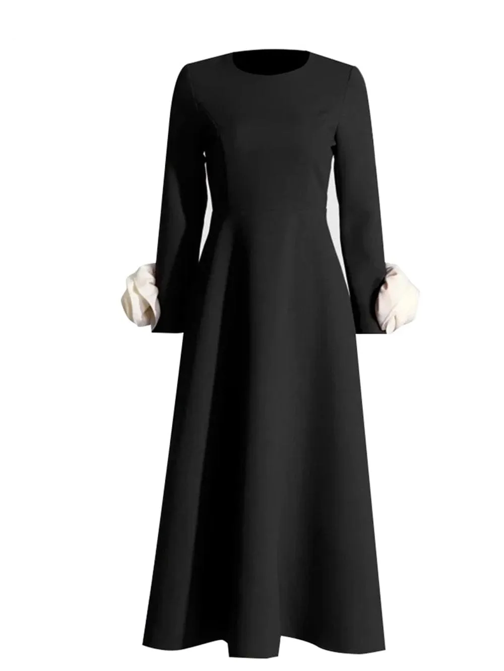 Bobbi Colorblock Appliques Midi Dress