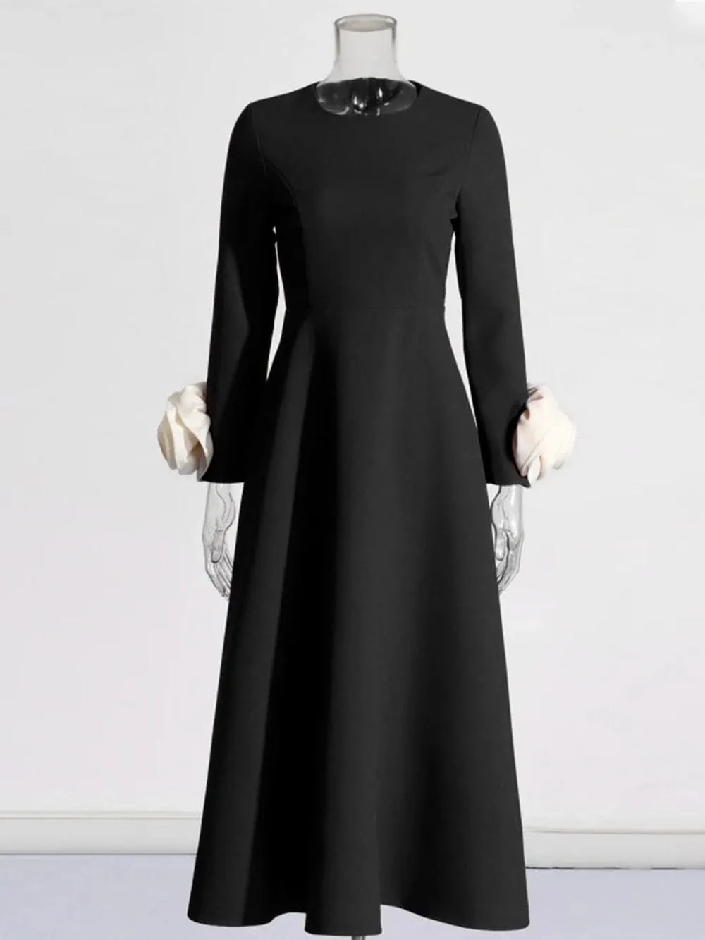 Bobbi Colorblock Appliques Midi Dress