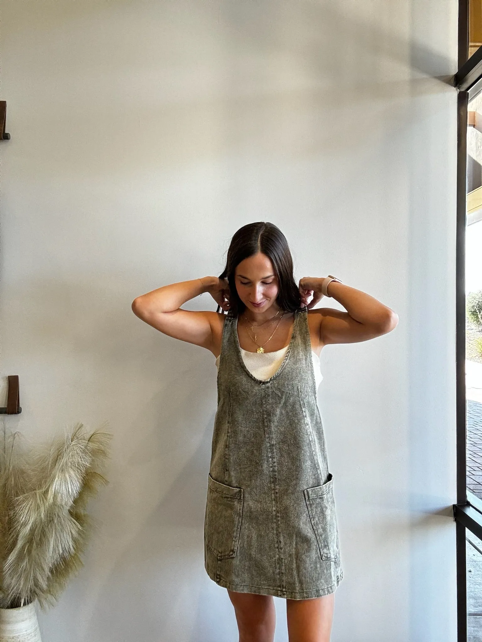 Bobbi Wash Twill Overall Dress