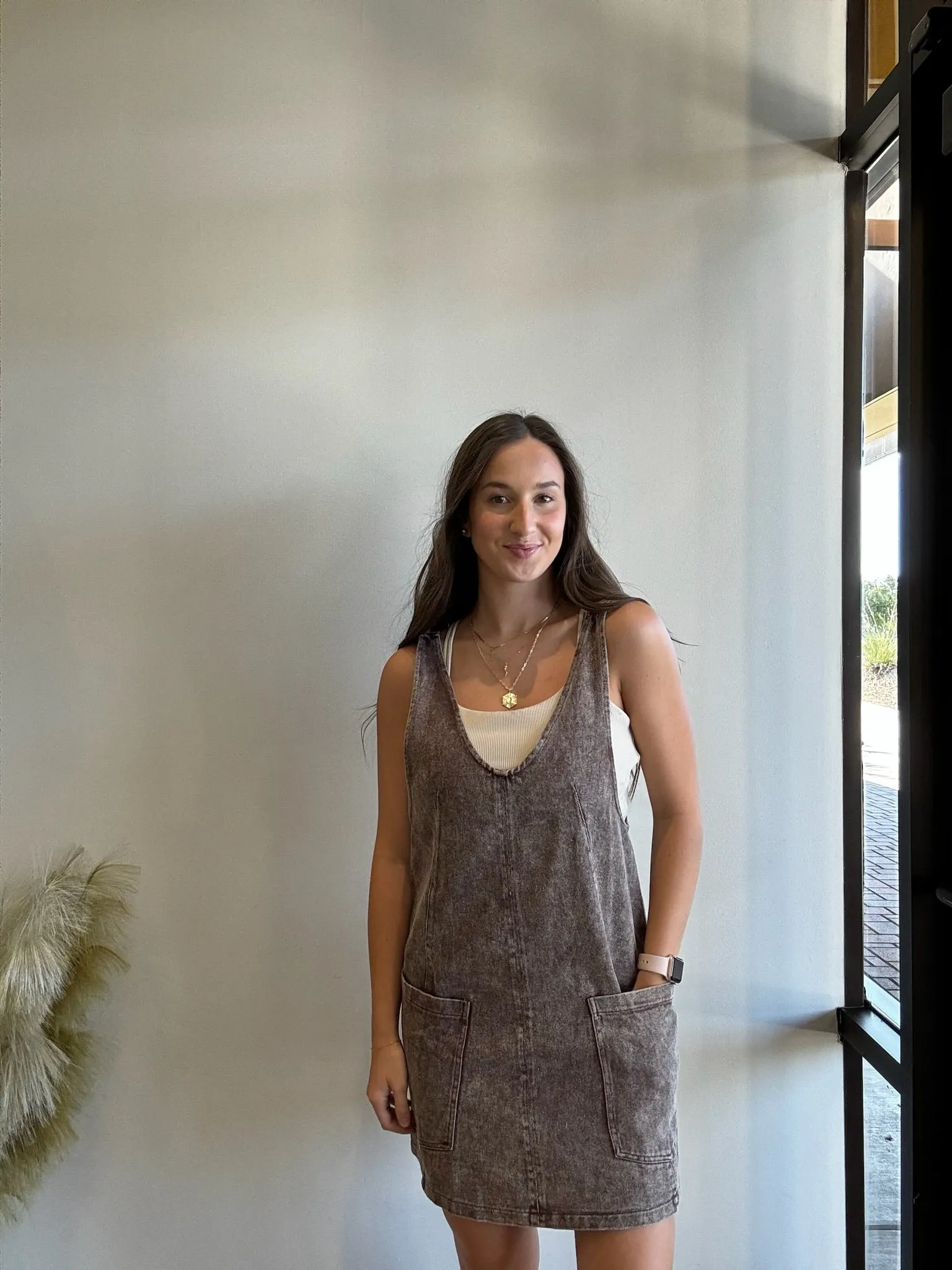 Bobbi Wash Twill Overall Dress