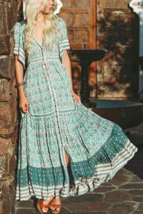 Boho Vibes Baby Blue Maxi Dress