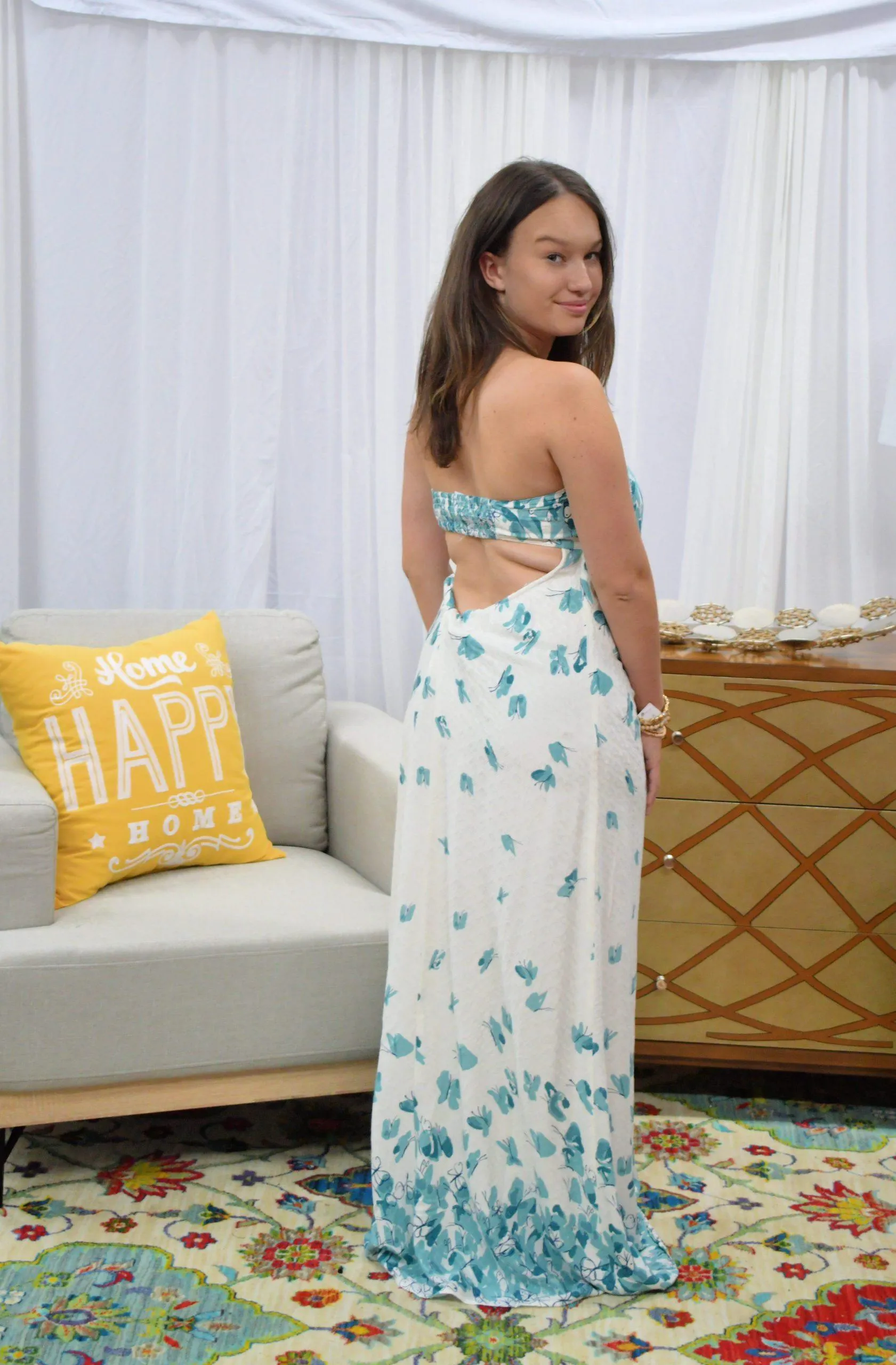 Border Printed Maix Dress