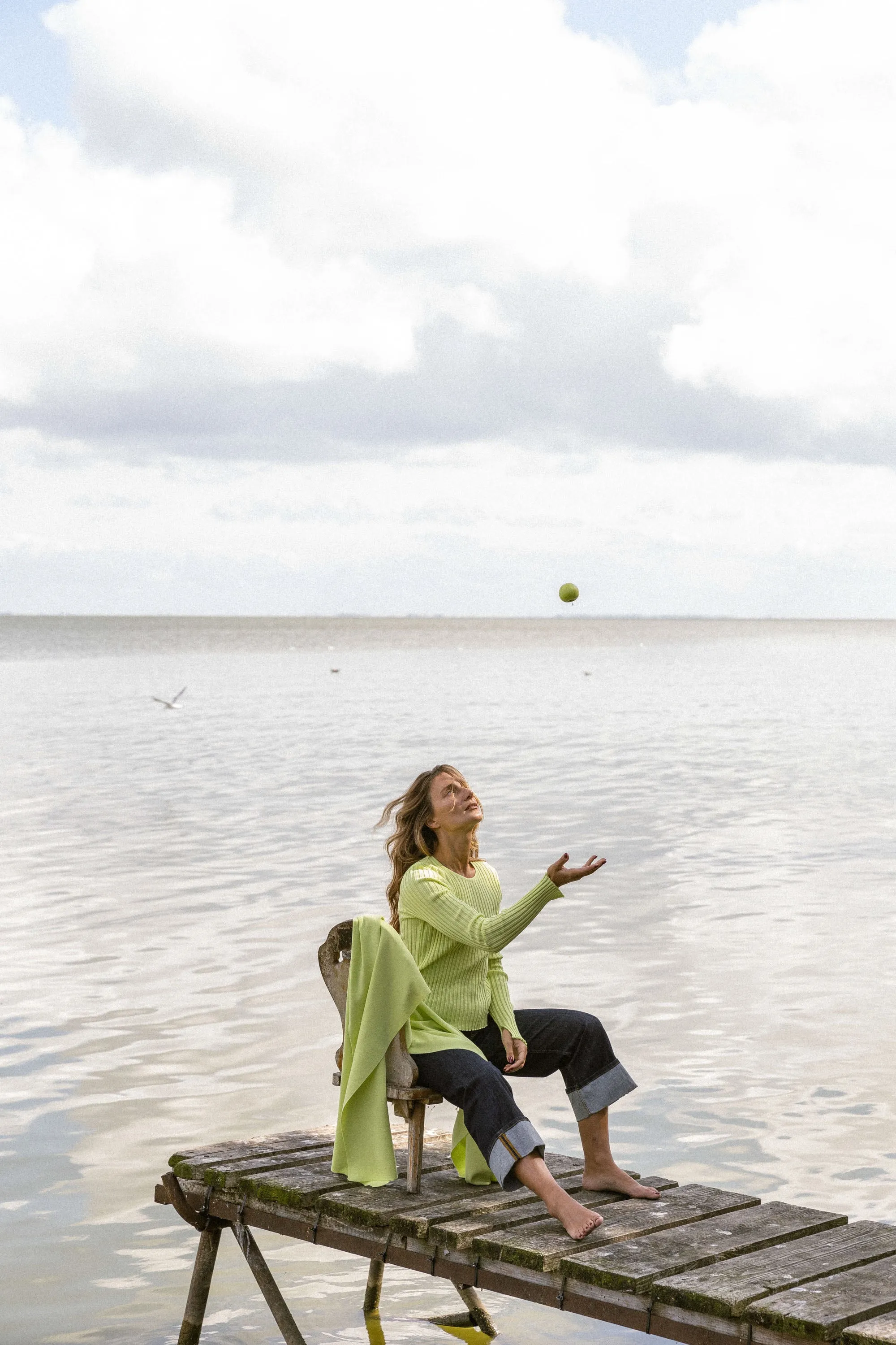 Brera 100% Merino Long-sleeve Top Limone