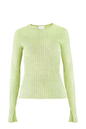 Brera 100% Merino Long-sleeve Top Limone