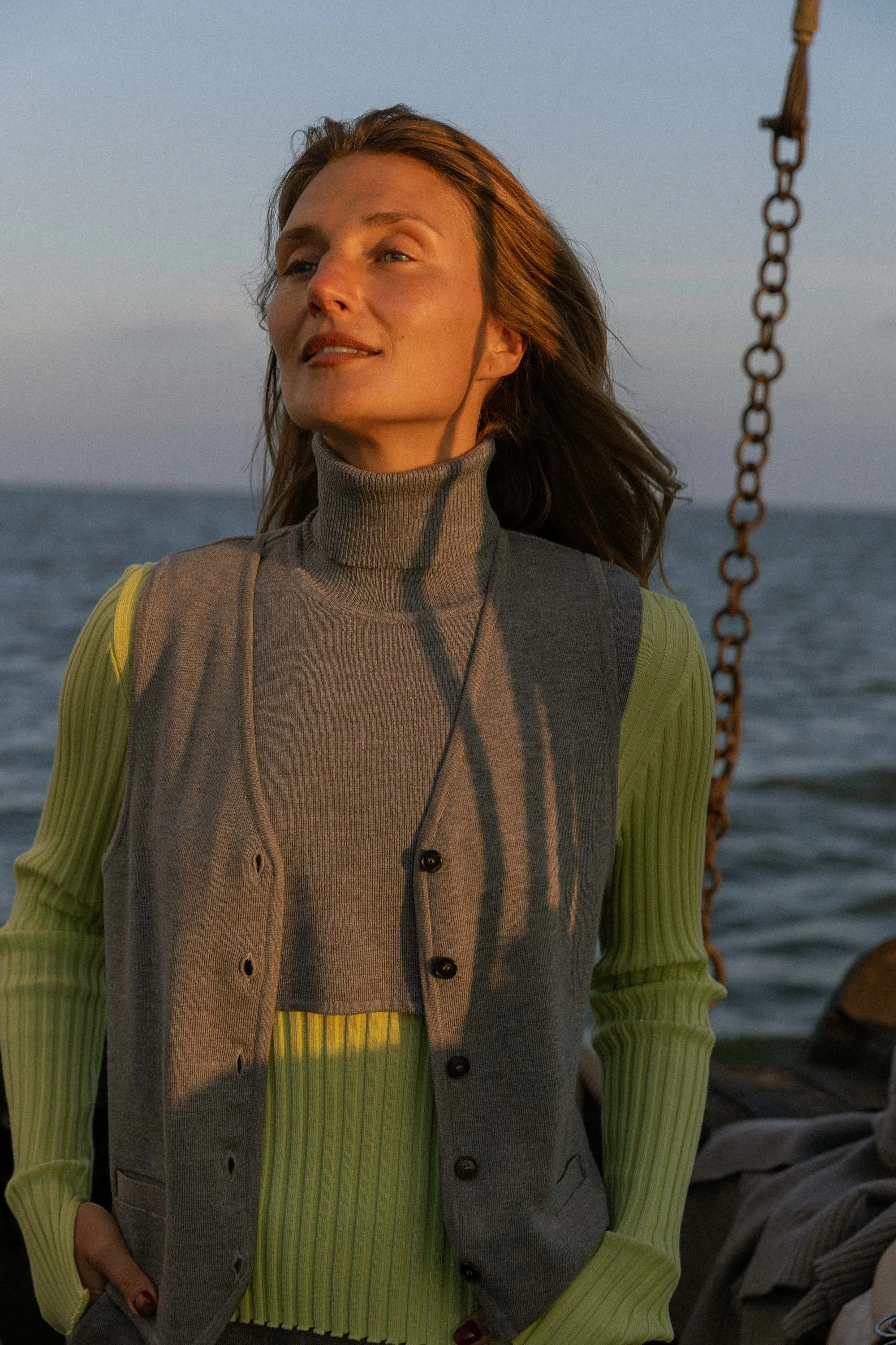 Brera 100% Merino Long-sleeve Top Limone