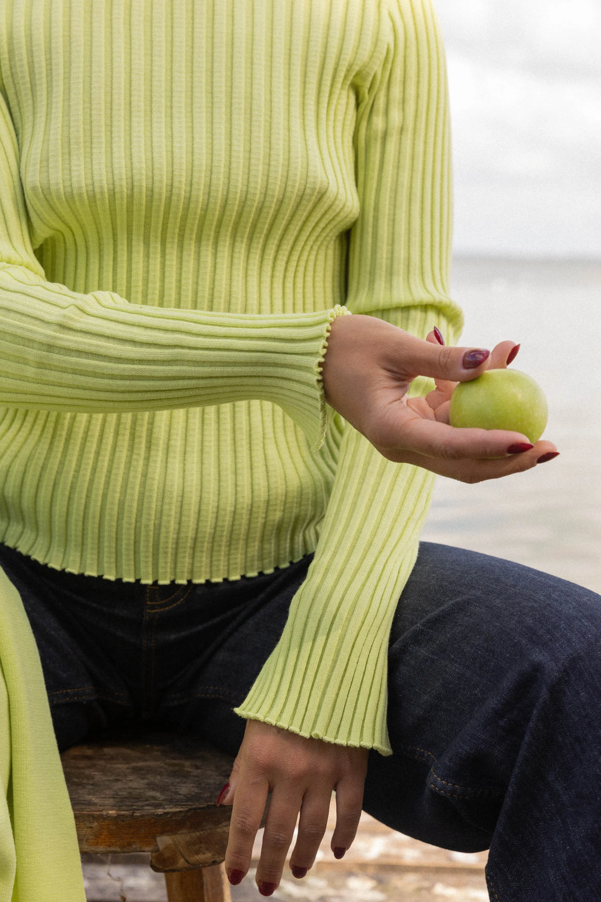 Brera 100% Merino Long-sleeve Top Limone