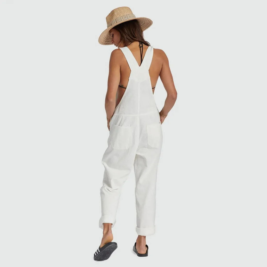 BRIXTON Women's Costa Overall - White Cord