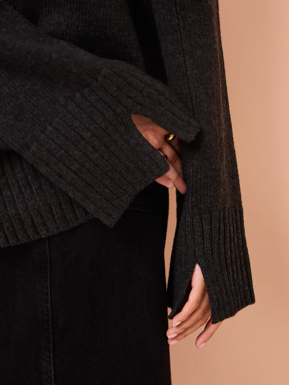Camilla and Marc Romeo Funnel Neck in Charcoal