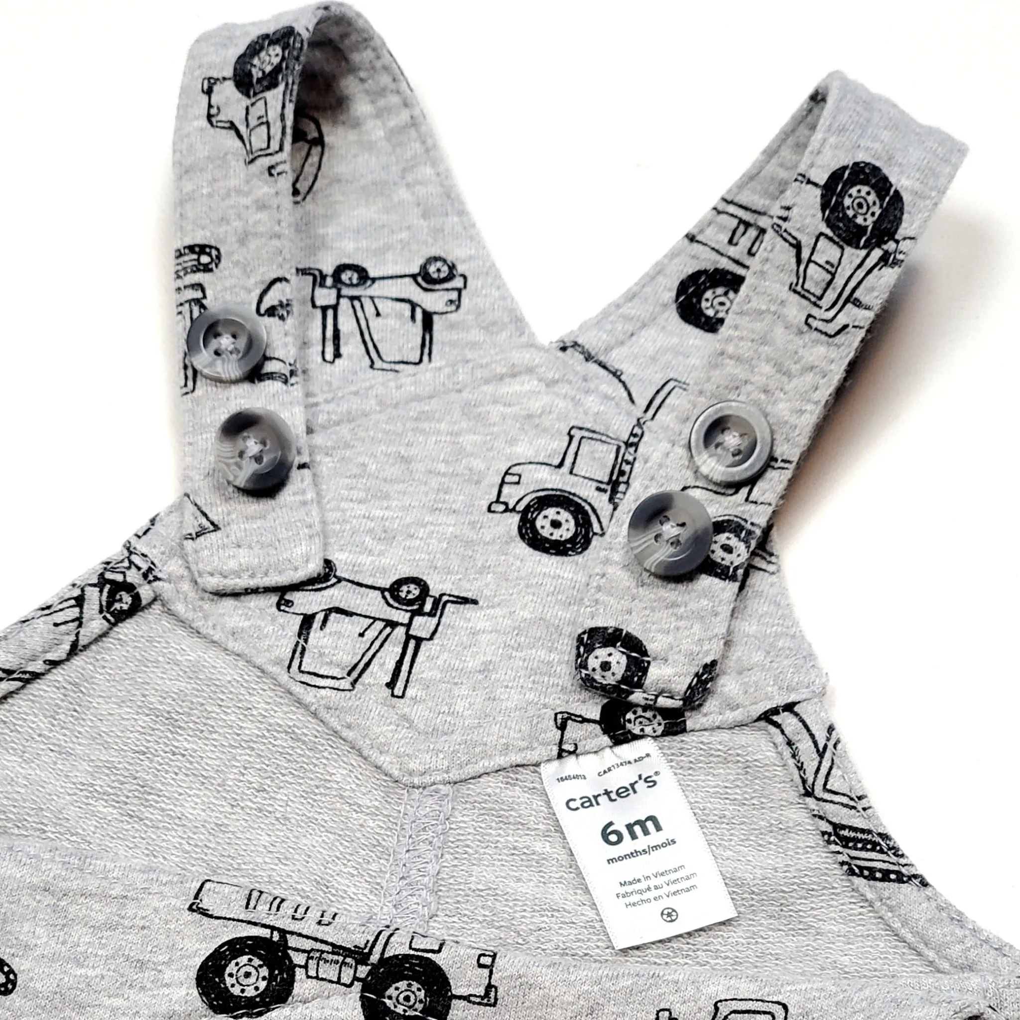Carters Boys Construction Overall Shorts 6M