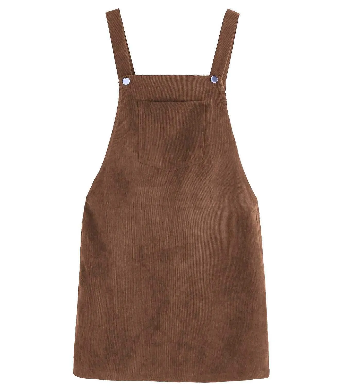 Casual Short Corduroy Overall Dress Cord Jumper
